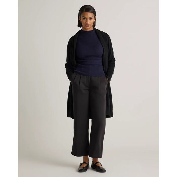 Quince Mongolian Cashmere Duster Cardigan Sweater Black Size M NWT Luxury - Picture 6 of 12